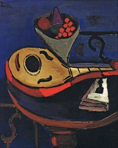 Mandolino e ciotola con frutta da Helmut Kolle